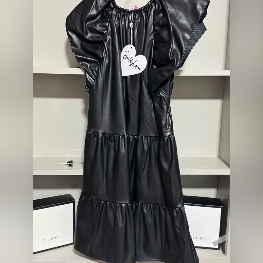 Buddy Love-Black Puffy Sleeve Dress-Brand New - Picture 2 of 2